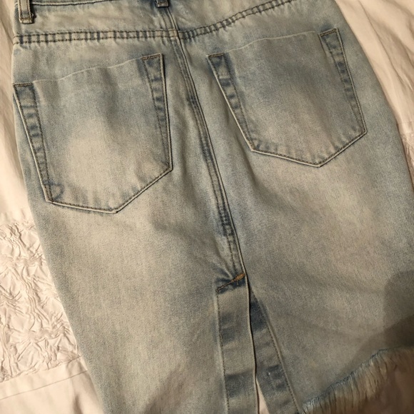 Distressed Jean Skirt - Picture 3 of 3